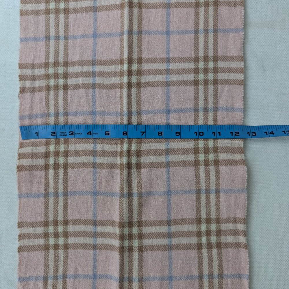 Burberry Cashmere Nova Check Plaid Scarf Pink Unisex | Designer Winter Wear - Picture 8 of 8